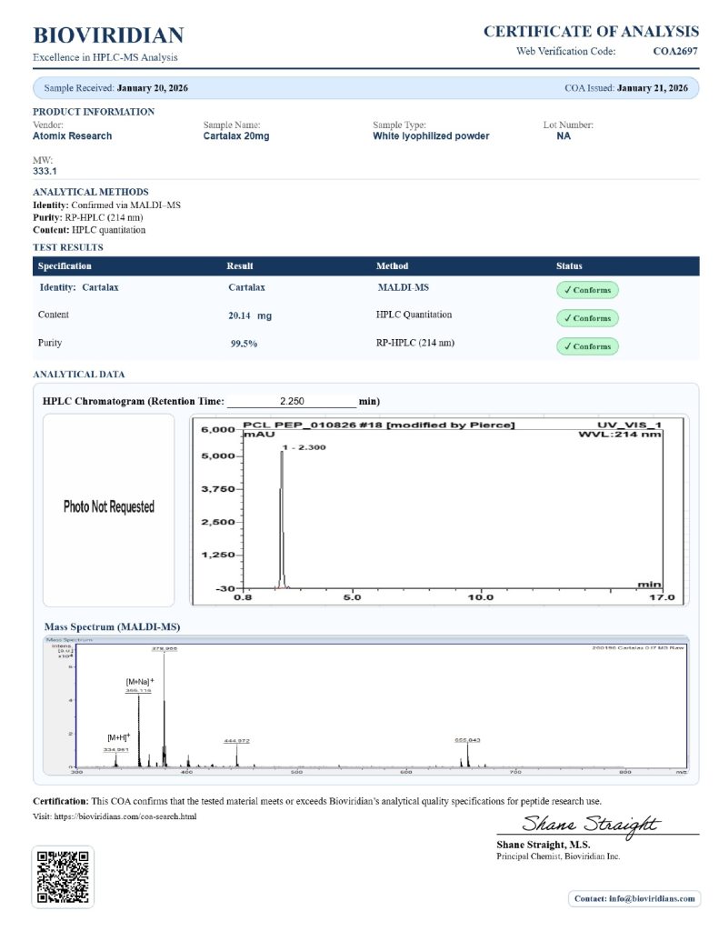 20260123161949 1 Cartalax 20mg COA page 0001