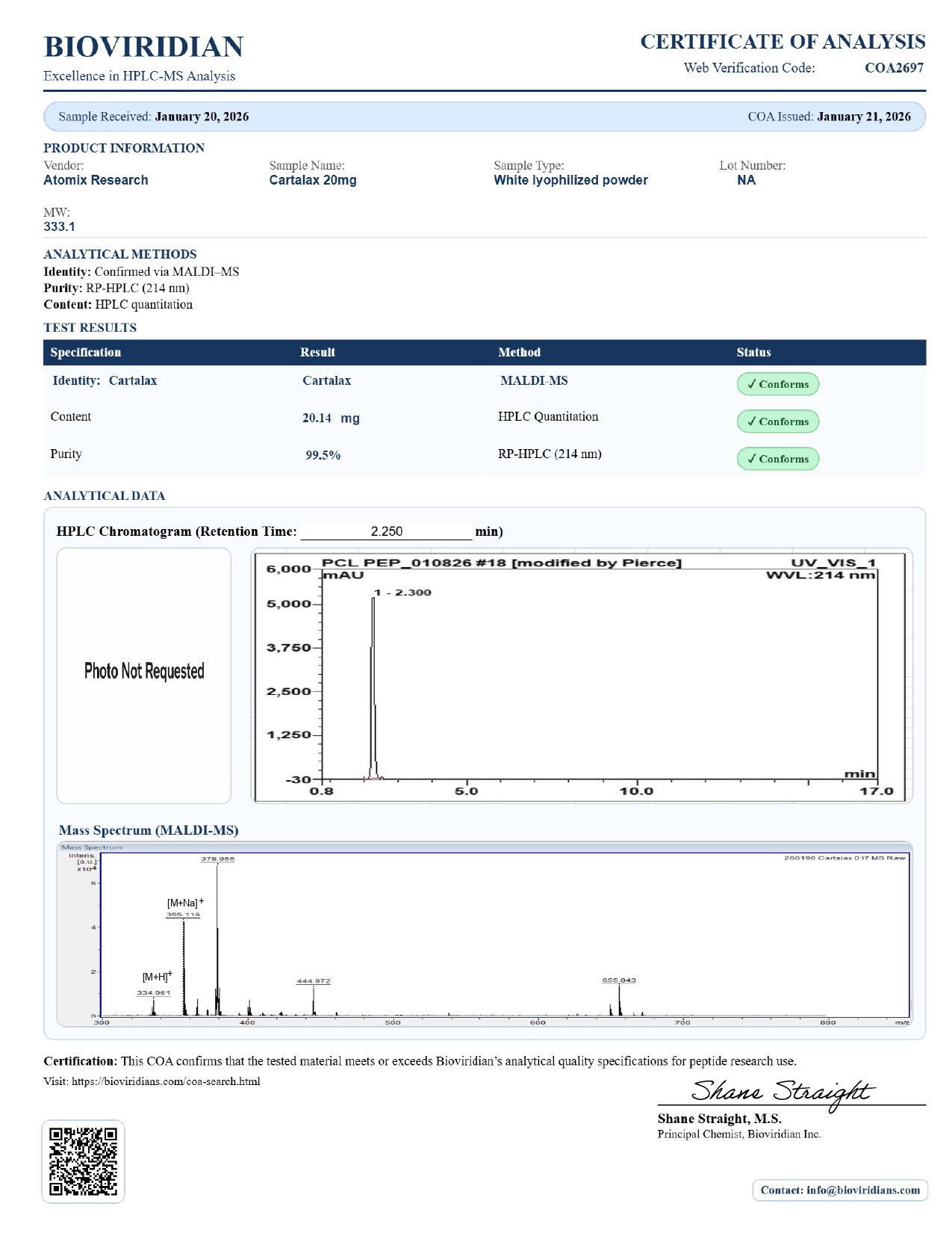 20260123161949 1 Cartalax 20mg COA page 0001