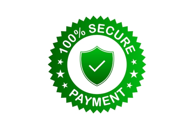 100 secure payment green badge isolated transparent background 105700 1800